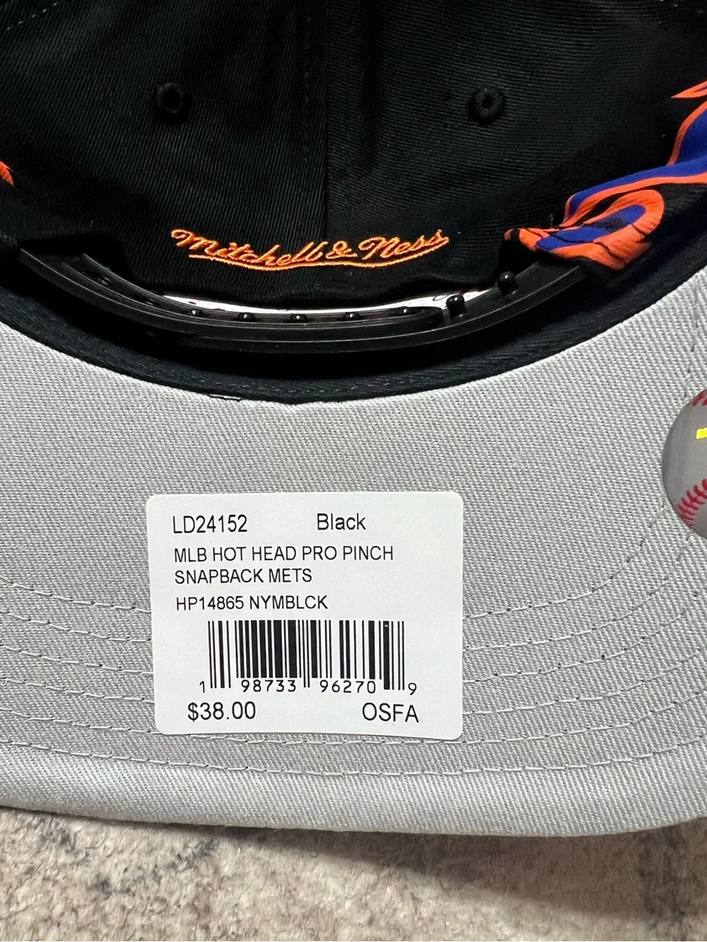 Mitchell & Ness New York Mets Hot Head MLB snapback hat